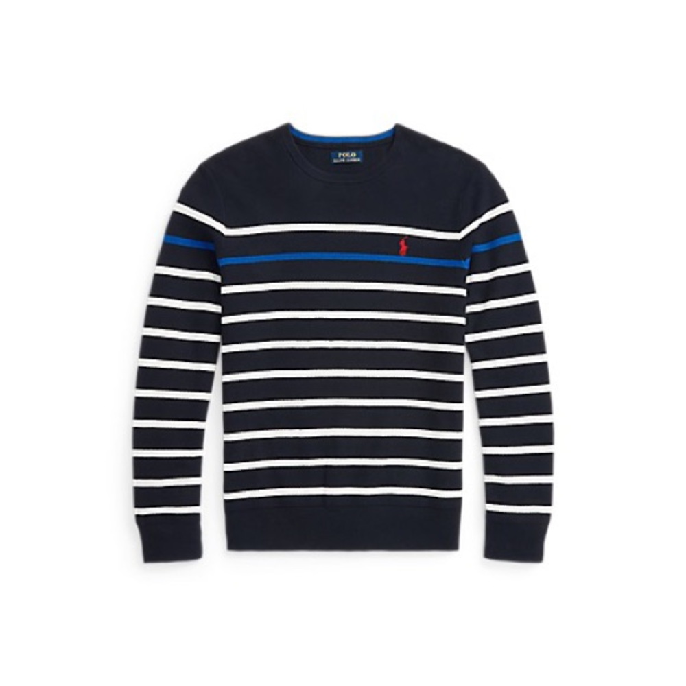 Striped Mesh-Knit Cotton Sweater
Polo Ralph Lauren
Size small men’s